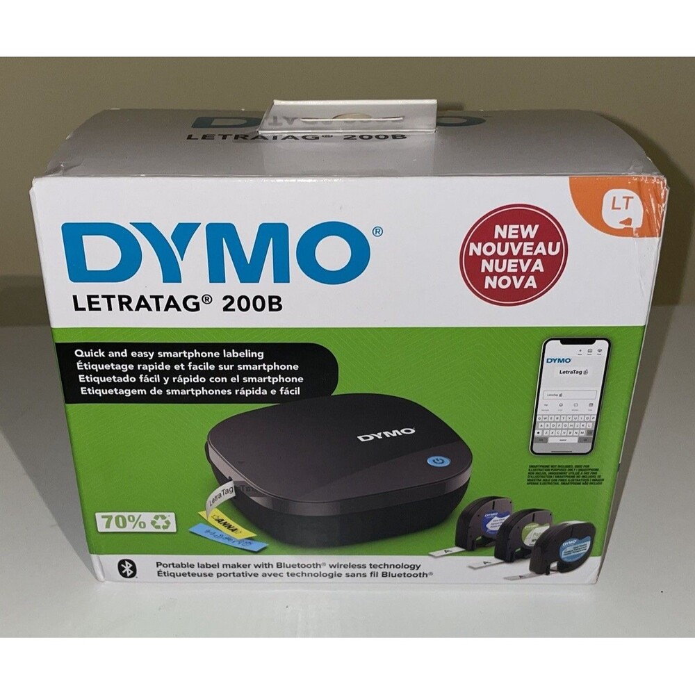 Dymo Bluetooth Compact Wireless Label Maker Thermal Printer LetraTag 200B